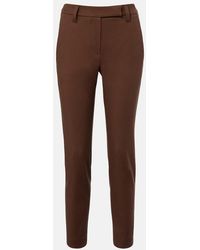 Brunello Cucinelli - Cotton-Blend Slim Pants - Lyst