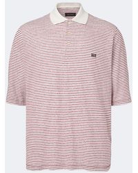 Wales Bonner - Bask Striped Linen And Cotton Polo Shirt - Lyst
