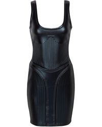mugler embossed mini dress