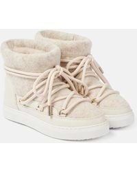 Inuikii - Leather-Trimmed Felt Ankle Boots - Lyst