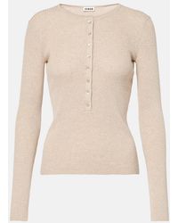 STAUD - Macaw Cotton And Cashmere Henley Shirt - Lyst
