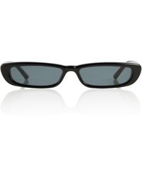 The Attico X Linda Farrow Thea Rectangular Sunglasses - Black