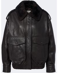 Loulou de Saison - Russo Leather Bomber Jacket - Lyst