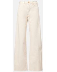 SLVRLAKE Denim - Mica Mid-Rise Wide-Leg Jeans - Lyst