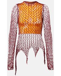 Etro - Open-Knit Sweater And Printed Crop Top Set - Lyst