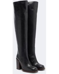 Dries Van Noten - Overknee-Stiefel Aus Leder - Lyst