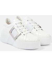 Roger Vivier - Viv' Skate Leather Sneakers - Lyst
