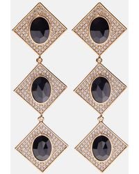 Self-Portrait - Crystal-Embellished Drop Earrings - Lyst