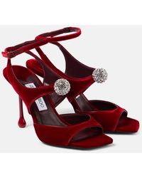 Jimmy Choo - Orb 95 Velvet Sandal - Lyst