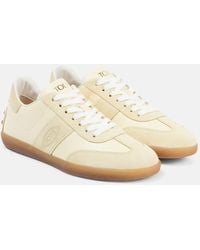 Tod's - Tabs Leather And Suede Sneakers - Lyst