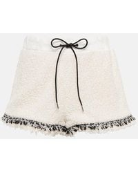 Sacai - Short En Tweed De Coton Melange - Lyst