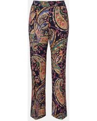 Etro - Paisley Straight Pants - Lyst