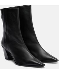 Aquazzura - Francoise 70 Leather Ankle Boots - Lyst