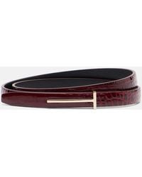 Tom Ford - Cinturon De Piel Efecto Grabada - Lyst