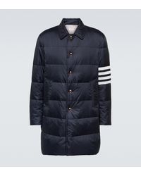 Save 14% Mens Coats Thom Browne Coats Thom Browne Wool And Cashmere Coat in Navy Blue for Men 
