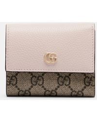 Gucci - Gg Marmont Mini Leather-Trimmed Wallet - Lyst
