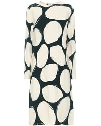 Marni Abito a stampa in crêpe - Bianco