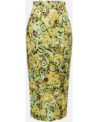 Emilia Wickstead - Lorelei Floral Twill Pencil Skirt - Lyst