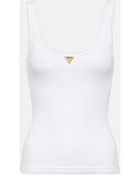 Valentino - Vgold Cotton-blend Tank Top - Lyst