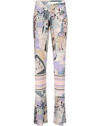 Emilio Pucci Printed High-rise Straight Jersey Pants - Multicolor