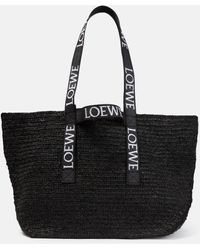 Loewe - Paula's Ibiza Fold Shopper Raffia Tote Bag - Lyst