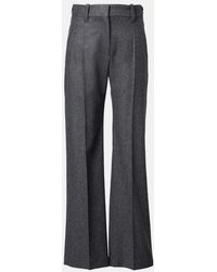 Brunello Cucinelli - Pleated Virgin Wool Straight Pants - Lyst