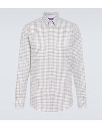 Ralph Lauren Purple Label - Checked Cotton Shirt - Lyst
