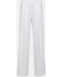 Norma Kamali - Weite Low-Rise-Hose - Lyst