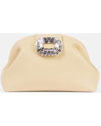 AMINA MUADDI - Camelia Embellished Leather Clutch - Lyst