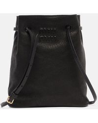 Miu Miu - Logo Leather Crossbody Bag - Lyst
