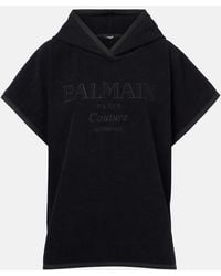 Balmain - Couture Cotton Terry Beach Cover-Up - Lyst