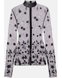 TOTEME - Bestickte Bluse Aus Tuell - Lyst