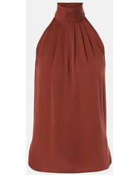 Max Mara - Memore Halterneck Silk Top - Lyst