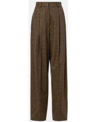 Loro Piana - Kurt Wool And Cashmere Wide-Leg Pants - Lyst