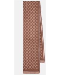 Gucci - Gg Wool-Blend Jacquard Scarf - Lyst
