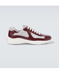 Prada - Patent Leather-Blend America's Cup Sneakers - Lyst