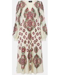 Etro - Abito Midi Con Stampa Paisley - Lyst