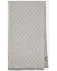 Gucci - Gg Wool Jacquard Scarf - Lyst
