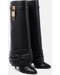 Givenchy - Stiefel Shark Lock Stiletto Aus Leder - Lyst