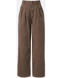 Isabel Marant - Nadine Cotton And Linen Wide-Leg Pants - Lyst