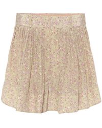 Chloé Shorts a stampa floreale in seta - Neutro