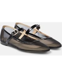 Le Monde Beryl - Patent Leather-trimmed Mesh Flats - Lyst
