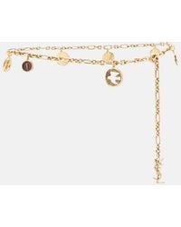 Saint Laurent - Cassandre Embellished Chain Belt - Lyst