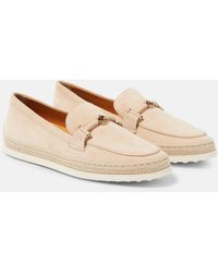 Tod's - T Ring Suede Loafers - Lyst