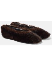 Magda Butrym - Faux-fur Ballet Flats - Lyst