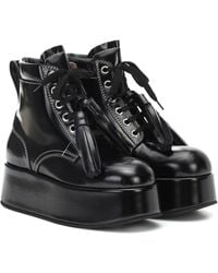 Marni Ankle Boots aus Leder - Schwarz