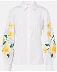 Carolina Herrera - Camisa De Popelin En Mezcla De Algodon - Lyst