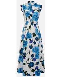 Erdem - Floral-print Cotton Midi Dress - Lyst