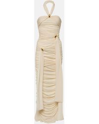 Blumarine - Ruched Halterneck Jersey Gown - Lyst