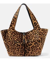 Saint Laurent - Leather Bea Le 5 À Tote Bag - Lyst